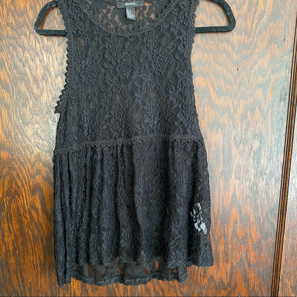 Lacy babydoll tank top